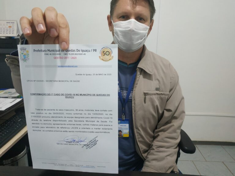 Confirmado o primeiro caso de Covid-19 em Quedas do Iguaçu