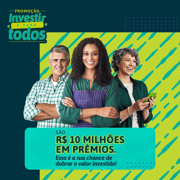 Marketing & Informação: Sicoob lança campanha “Investir é para todos”, que oferece R$ 10 milhões em prêmios