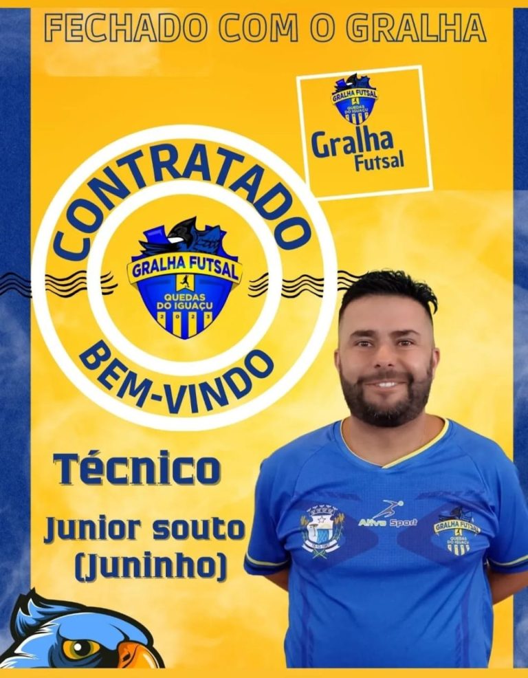 Juninho Souto é o novo técnico do Gralha Quedas Futsal