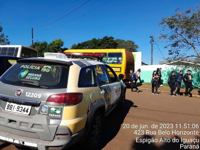 Espigão Alto do Iguaçu: Efetivo do Destacamento marca presença nas unidades escolares